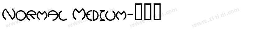 Normal Medium字体转换